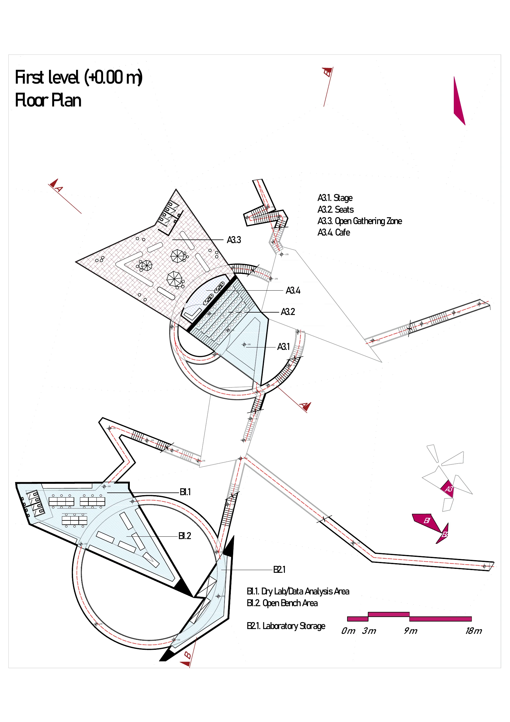 First level plan (±0.00 m)